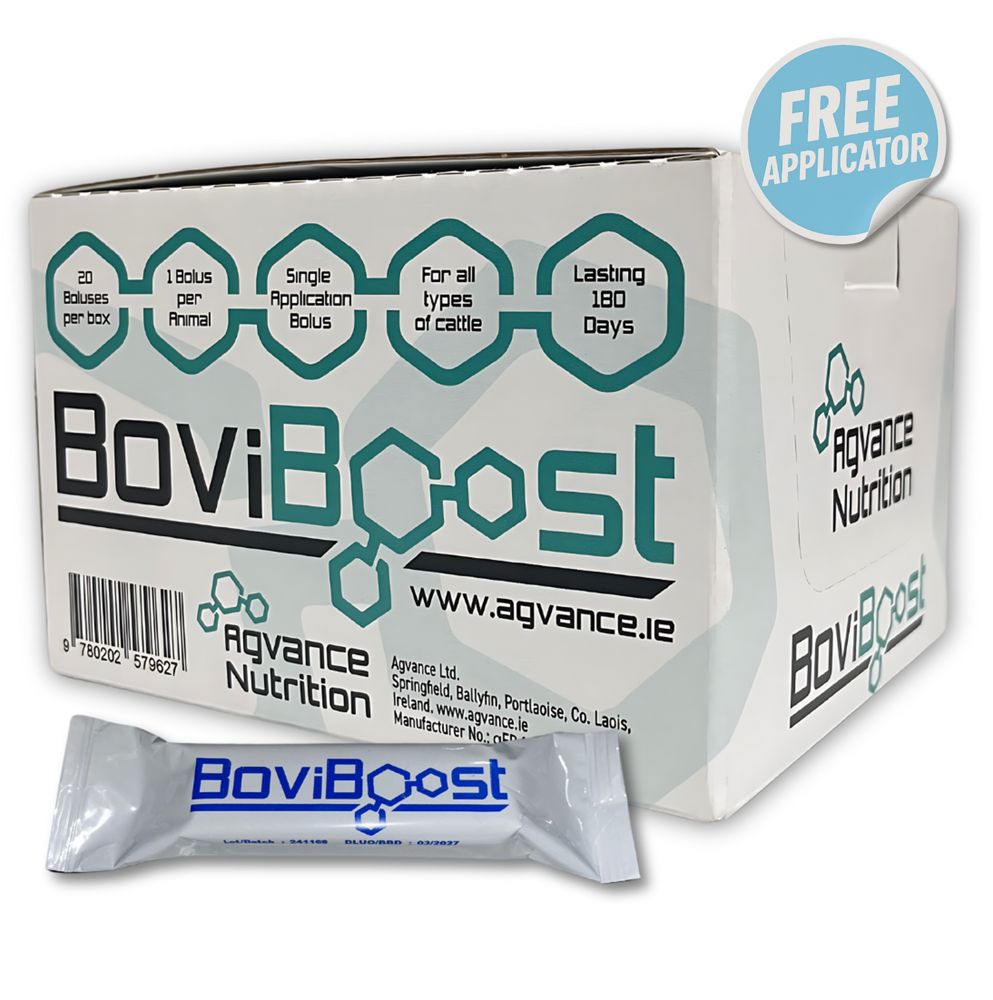 BoviBoost Bolus + Applicator – 20 Adult Applications per Box