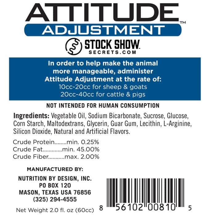 Attitude Adjustment Livestock Calming Tube