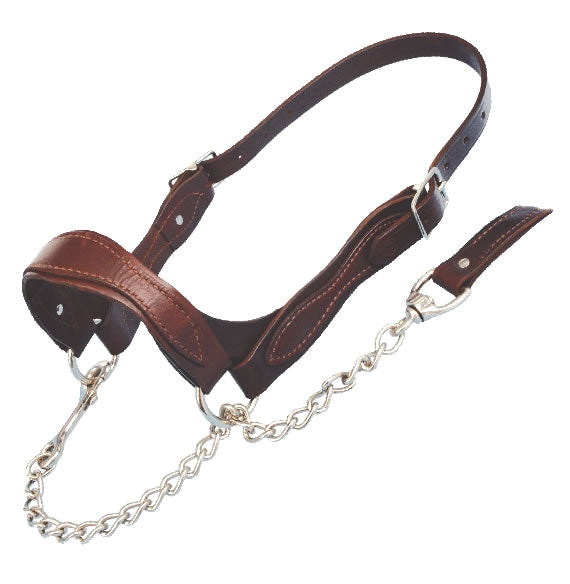 leather halter flat strap