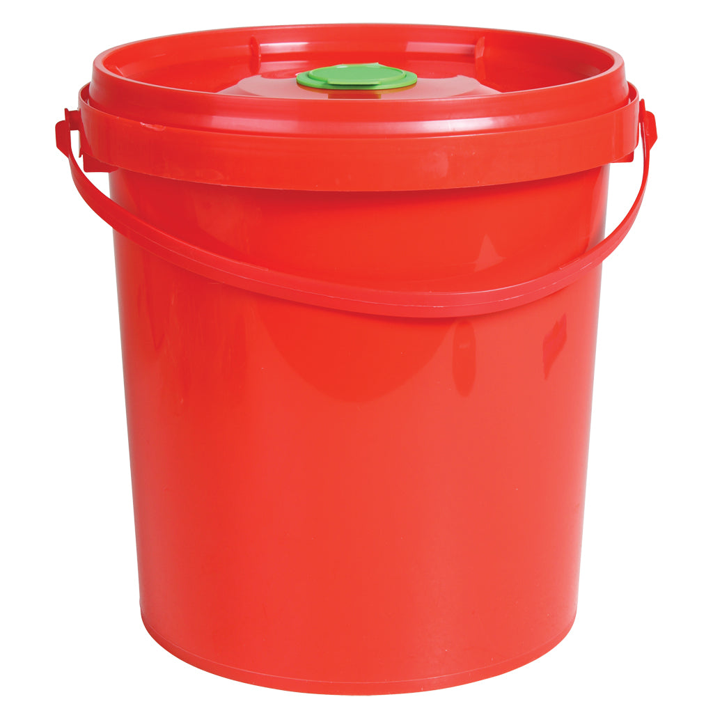 MS Lavettes 10L red dispenser bucket and lid