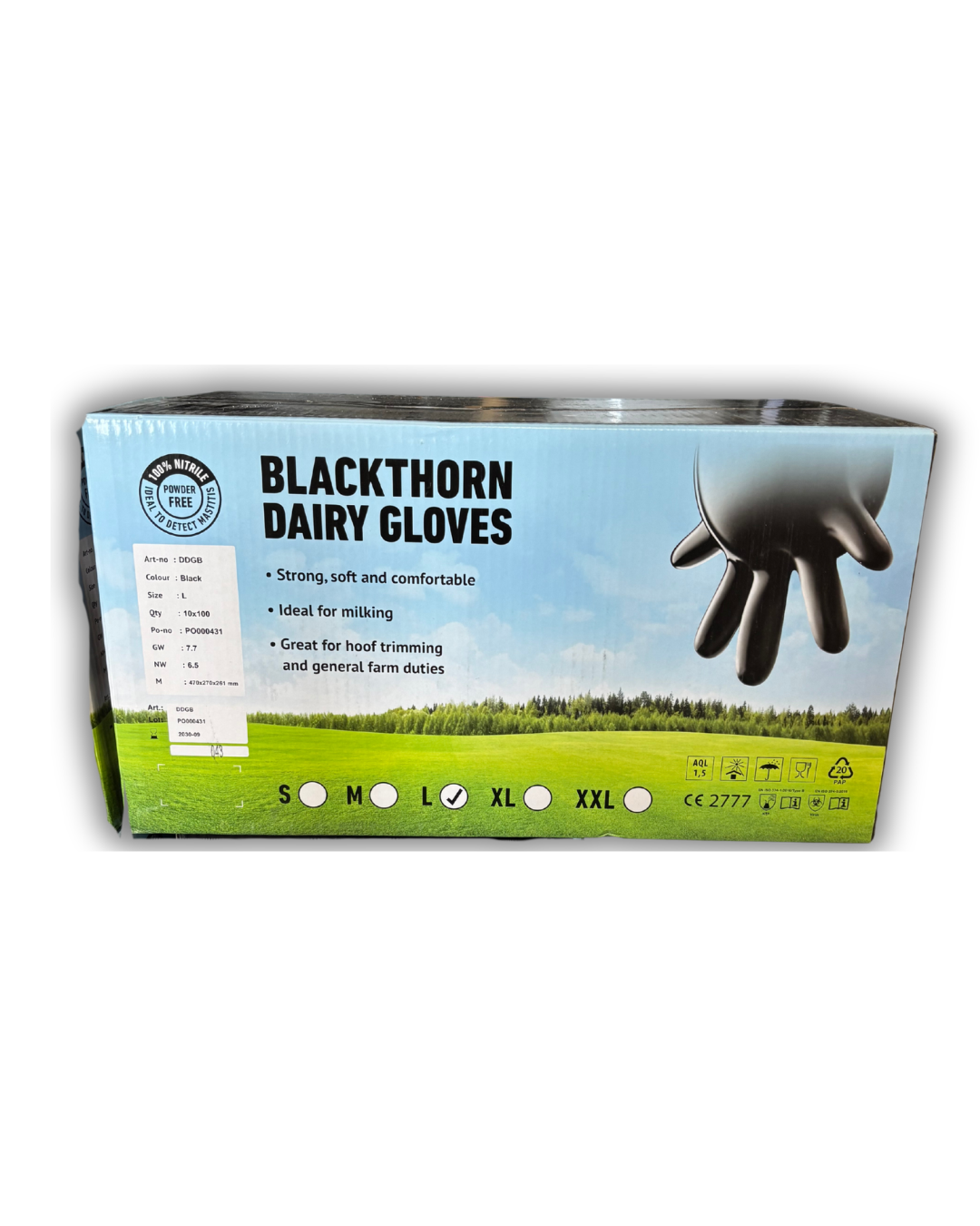 Blackthorn Nitrile Milking Gloves
