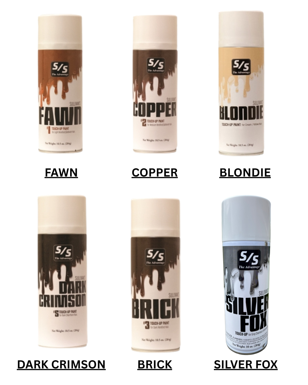 Sullivans Touch Up Spray All Shades