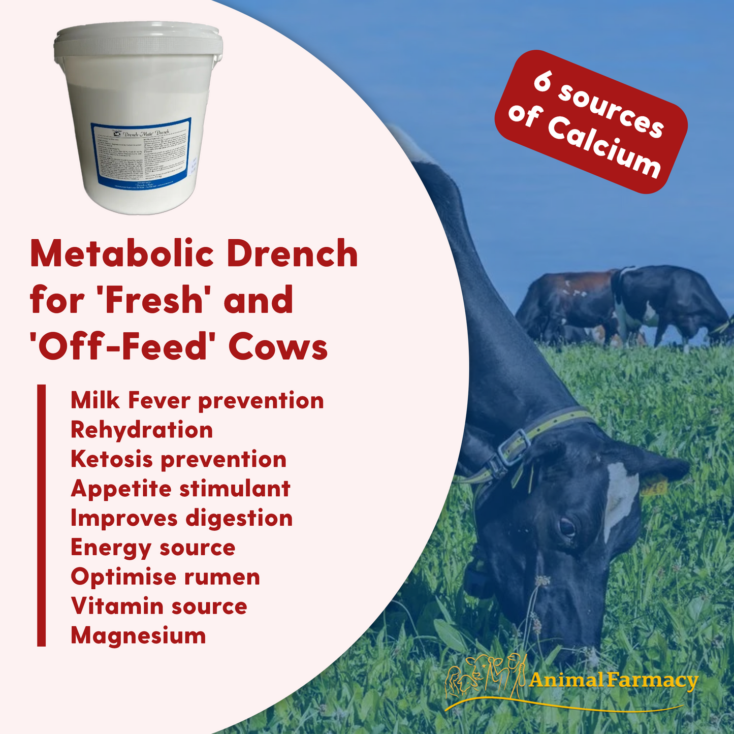 Drench-Mate Post-Calving Drench Powder 7.5kg (11 Feeds)