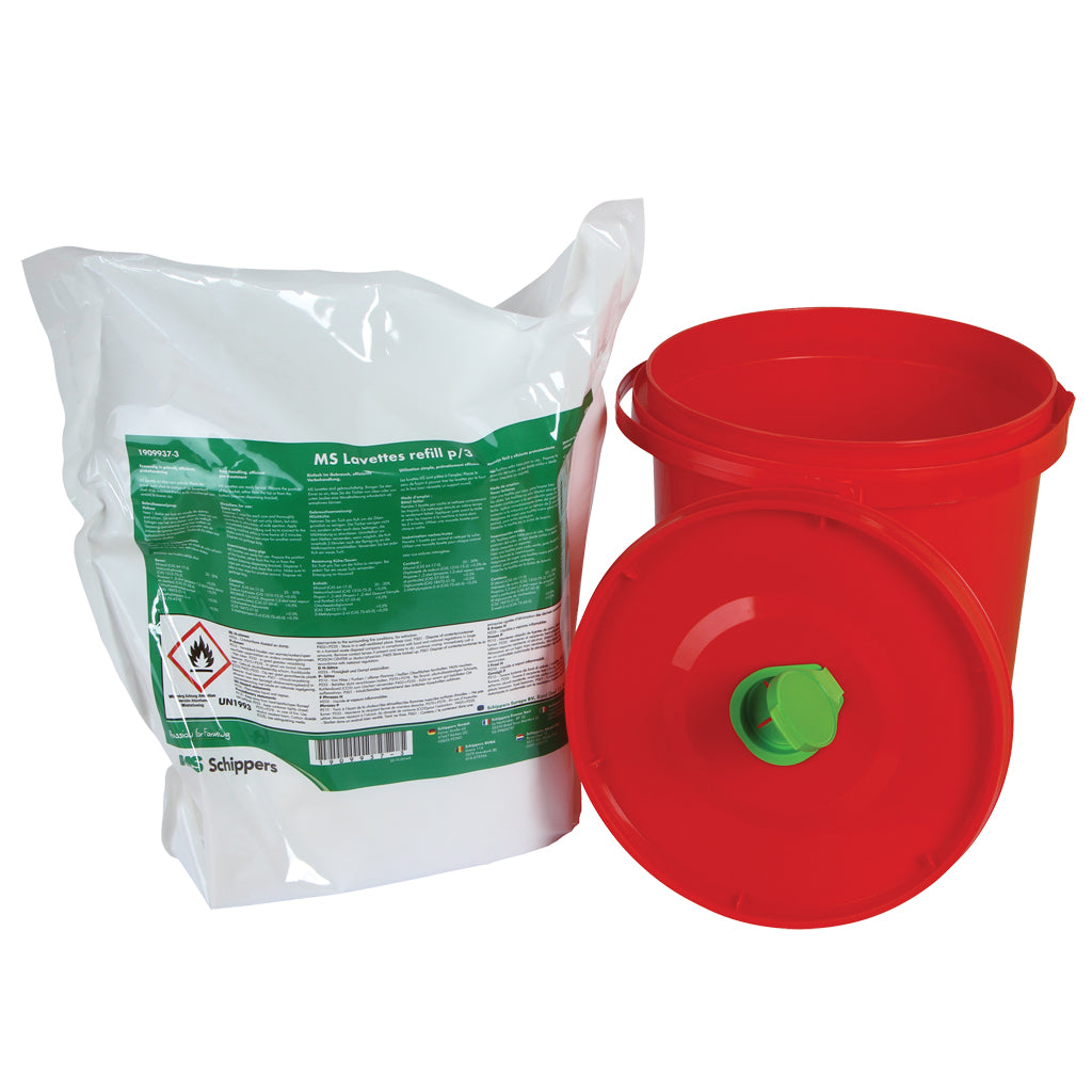 MS Lavettes Parlour Starter Kit – udder wipes in dispenser bucket