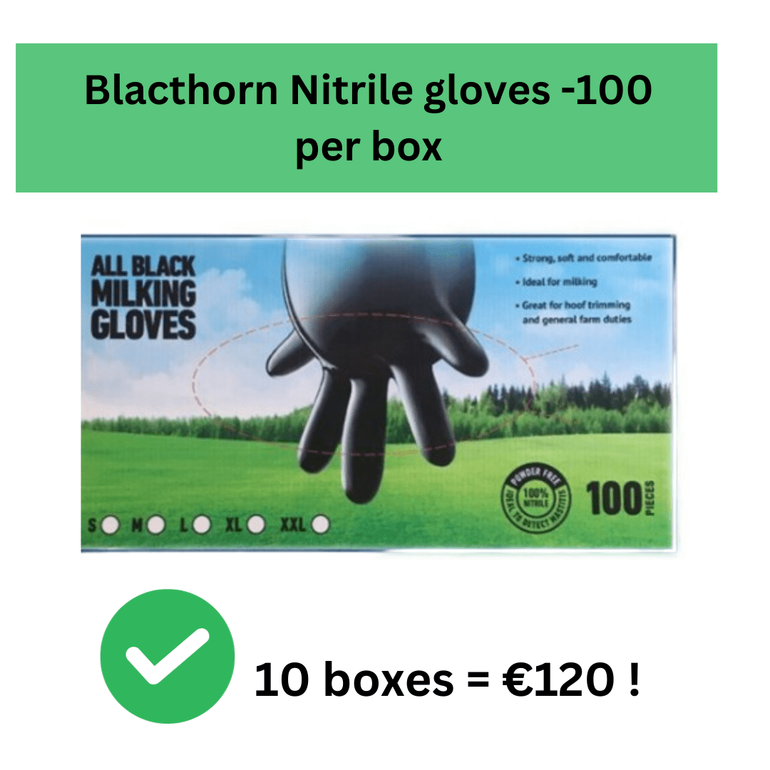 Nitrile Milking Gloves 10 Packs of 100