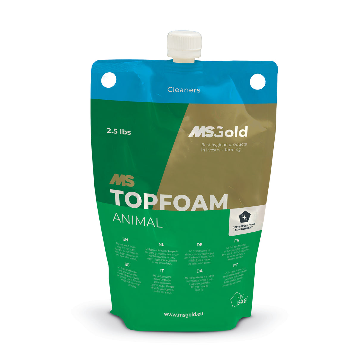 MS TopFoam Animal HyBag foaming cattle shampoo